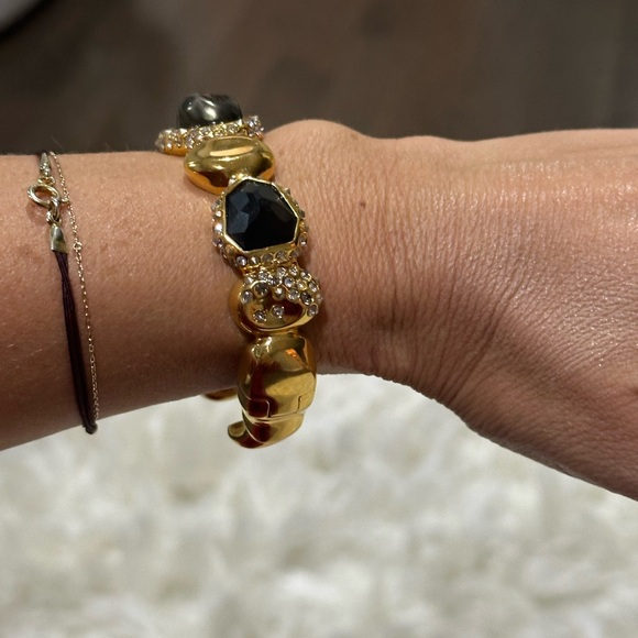 Alexis Bitter Gold and Black Gemstone Bracelet- Costume Jewelry - Picture 7 of 10